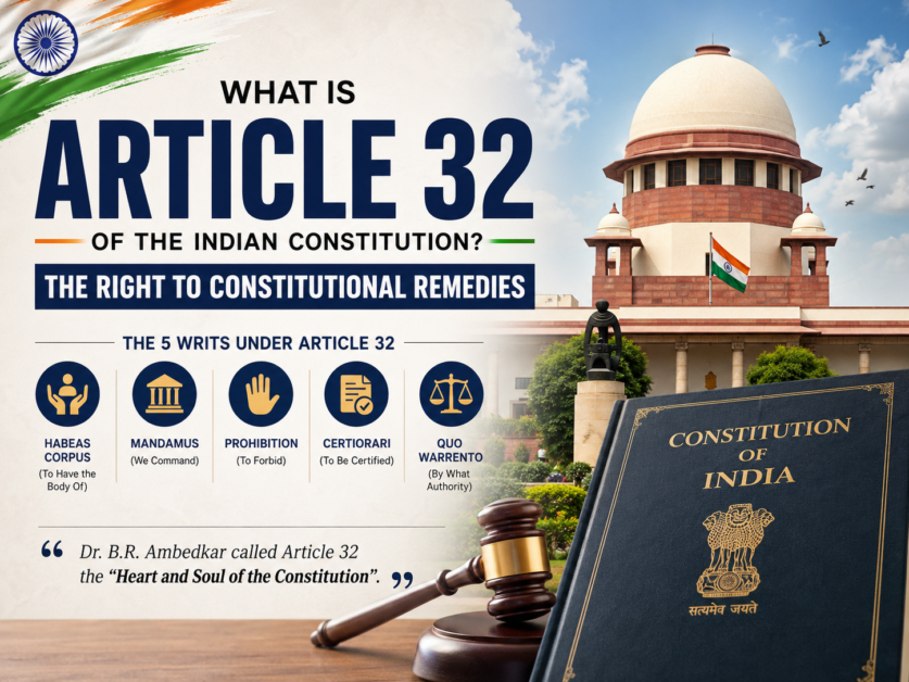 What is Article 32 of the Indian Constitution? (Right to Constitutional Remedies)